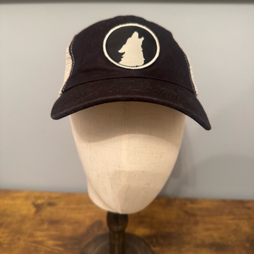 Lunazul Tequila Howling Wolf Trucker Hat Black White Mesh Snapback